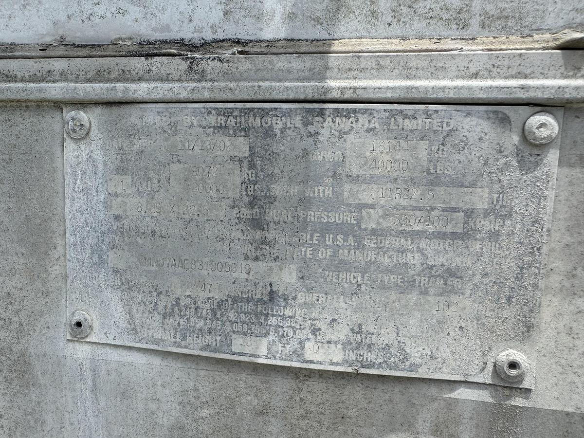 Used 2003 TRAILMOBILE PUP DRYVAN TRAILER