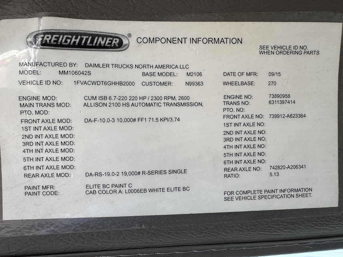 Used 2016 Freightliner® M2 106