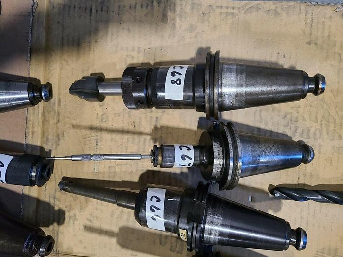 Used Assorted CNC Tool Holders with Cutters & Drills For Milling Machines VMC Tools H