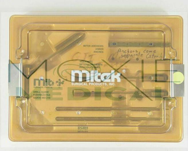 Used MITEK SURGICAL PRODUCTS DRILL GUIDE, INSERTERS AND DRILL INSTRUMENT TRAY