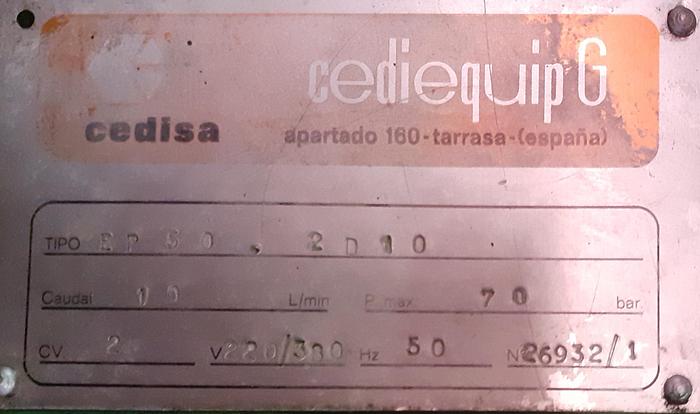 Usado Grupo hidráulico CEDISA E P - 50 - 2D10