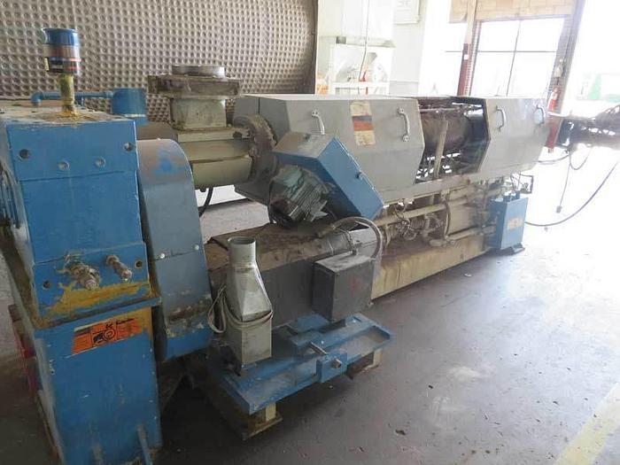 Used 1999 PTI pelletizing line with model TS4500 4.5″ 30:1 L/D extruder