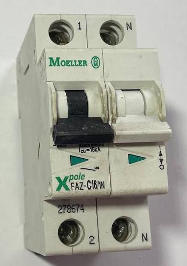 Used Moeller (Eaton) FAZ-C16/1N Circuit Breaker