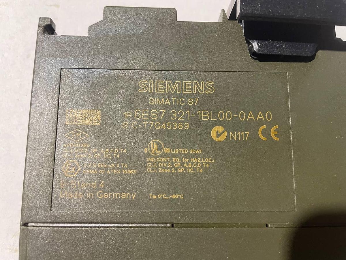 Used 2001 SIEMENS 6ES7 321-1BL00-0AA0 SIMATIC S7