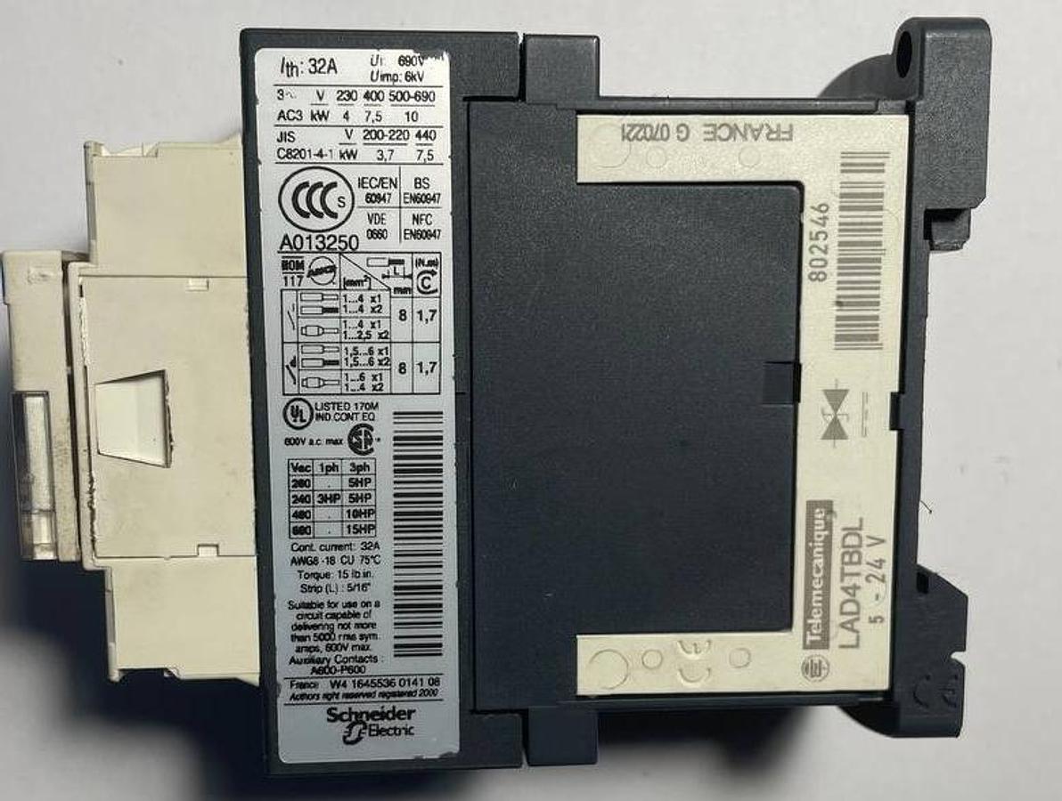Used Schneider Electric A013250 Telemecanique Contactor 32A