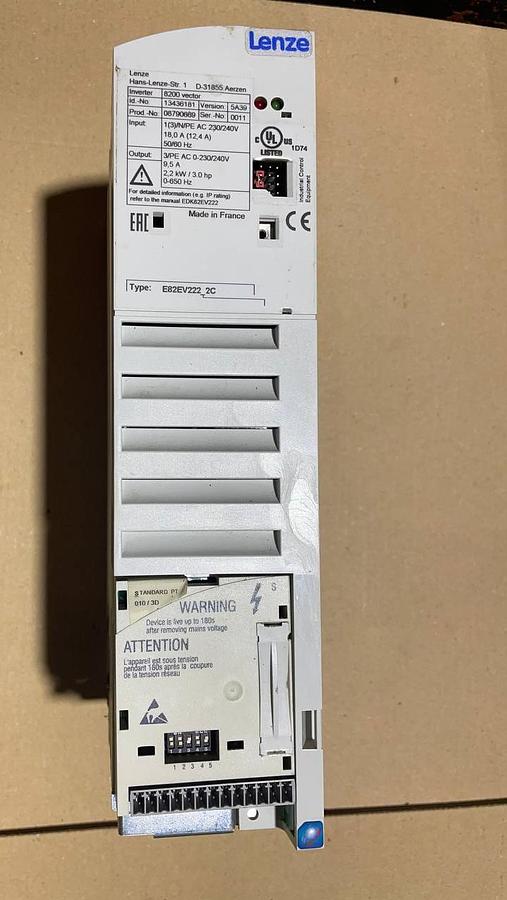 Used LENZE frequency controller E82EV222_4C