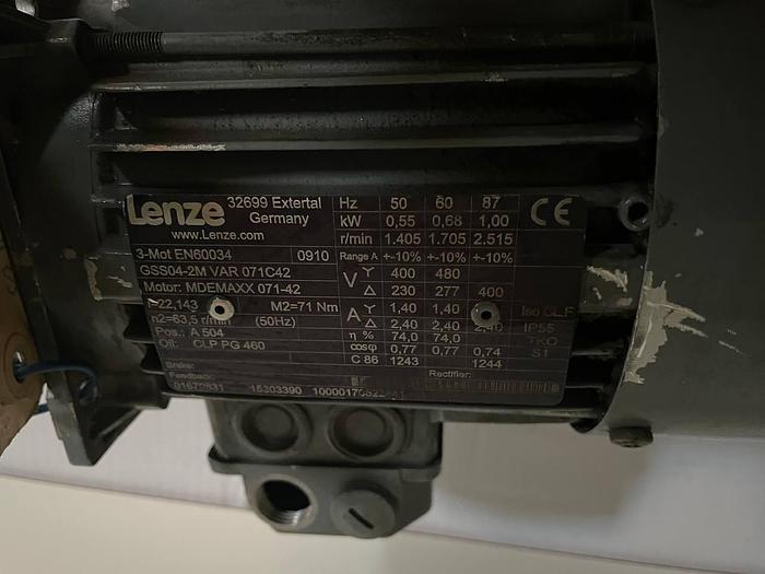 Used LENZE 32699 Extertal 3 ∼ Mot EN60034 GSS04-2M VAR 071C42
