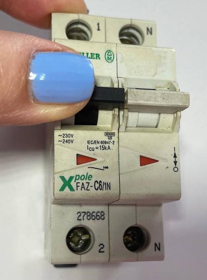 Used Moeller (Eaton) 1P+N Circuit Breaker JO69E