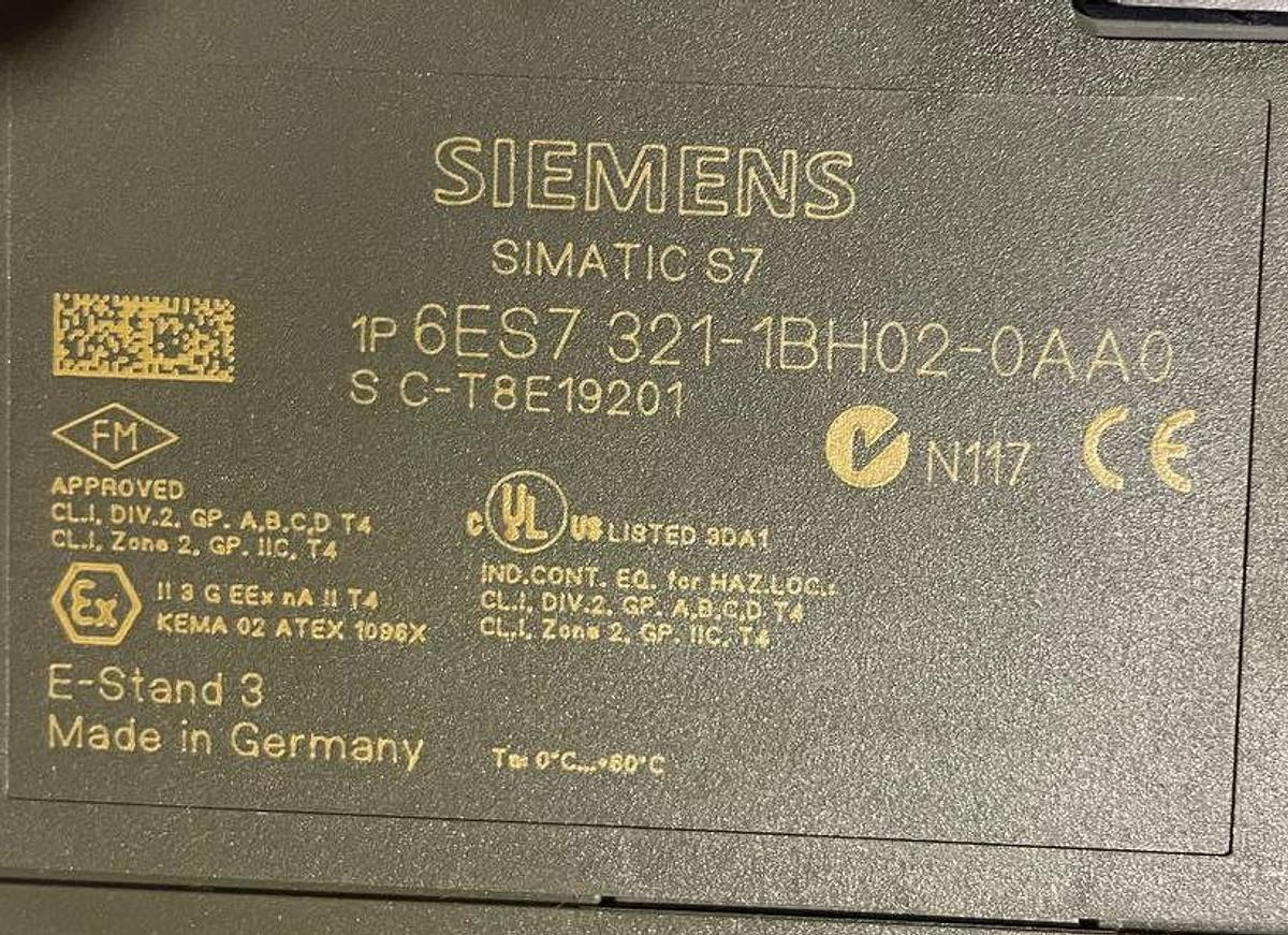 Used 2001 SIEMENS 6ES7 321-1BH02-0AA0 SIMATIC S7