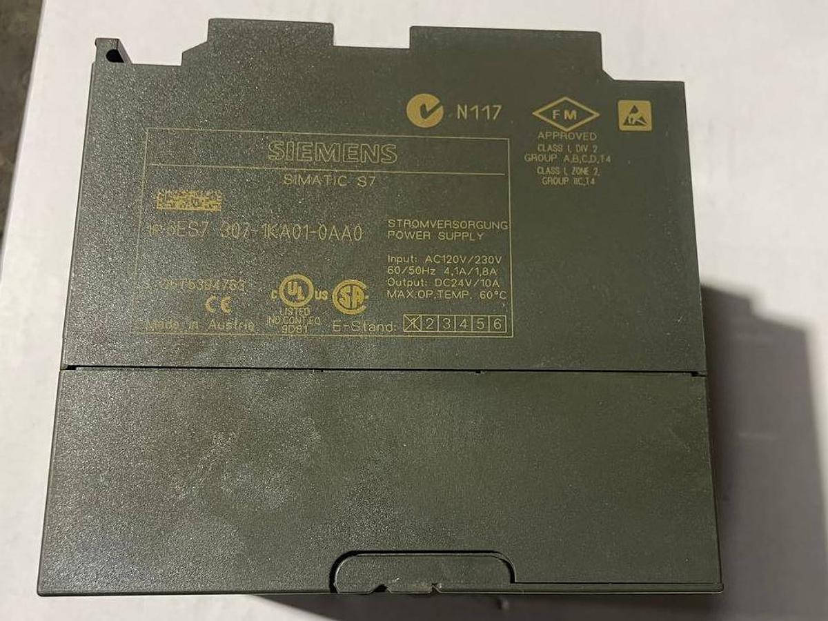 Used 2001 SIEMENS 6ES7 307-1KA01-0AA0 SIMATIC S7 INPUT AC120V/ 230V