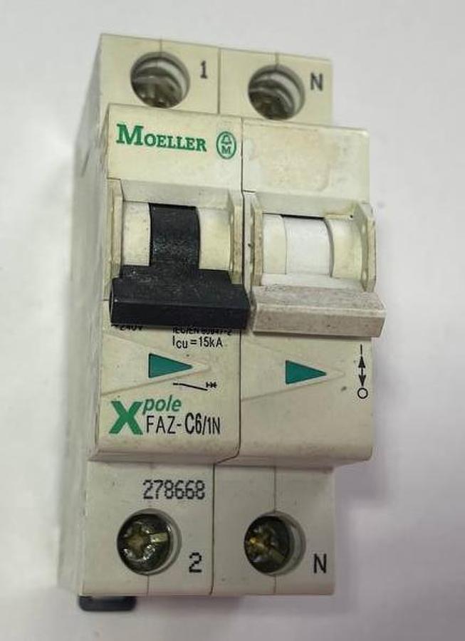 Used Moeller (Eaton) 1P+N Circuit Breaker JO69E