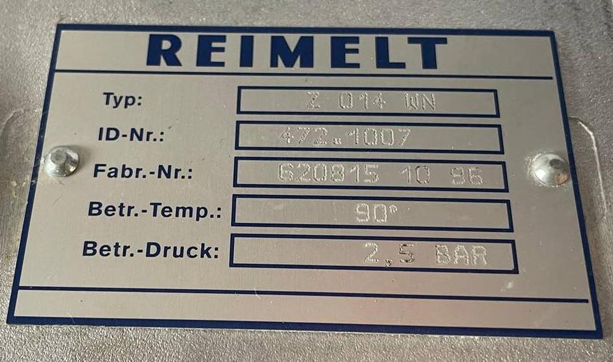 Used REIMELT Full flange butterfly valve z 014-wn  472.1003  621428 10 96