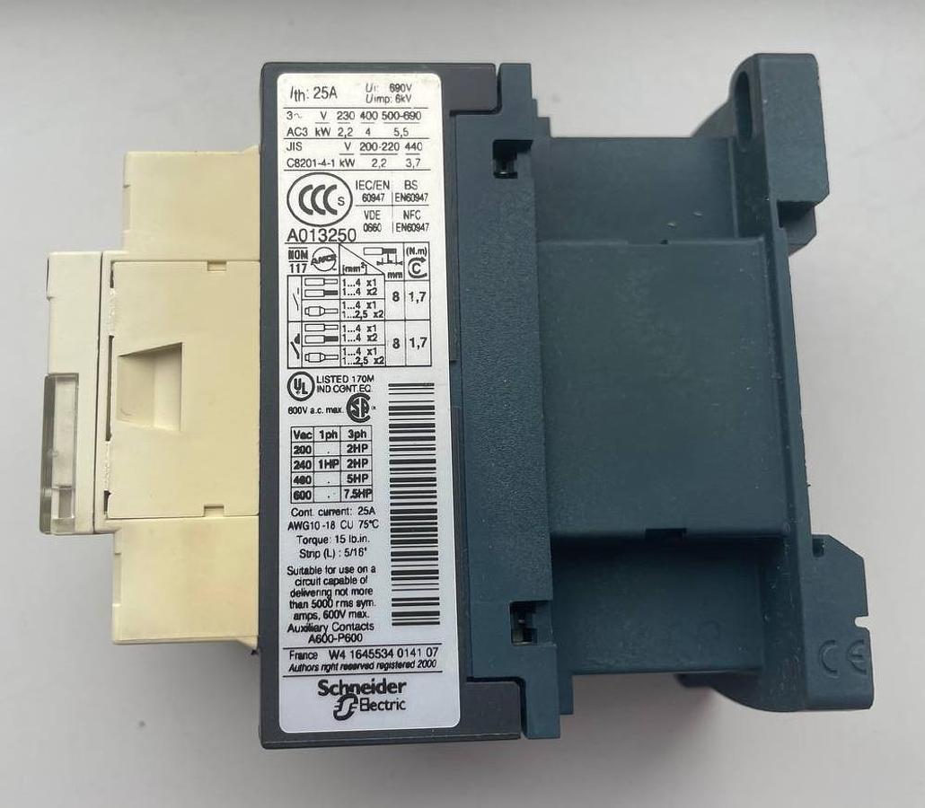 Used Telemecanique TeSys D LC1 D09 Contactor (230V AC)