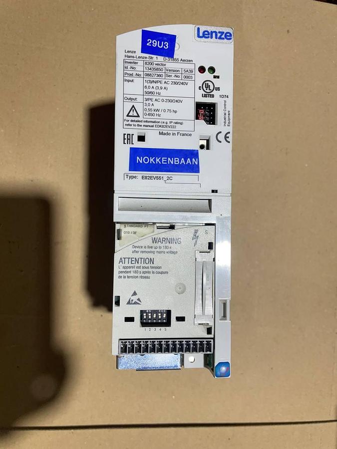 Used LENZE frequency controller E82EV551_2C