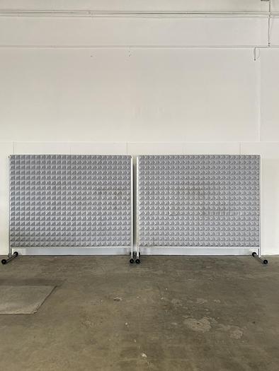 Used Mobile Acoustic 72" x 95" Foam Board on Wheels