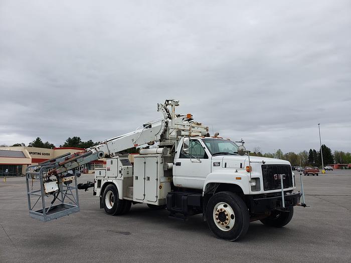 Used 1998 GMC 7500 w/ Altec AP45 Cable Placer Bucket Truck