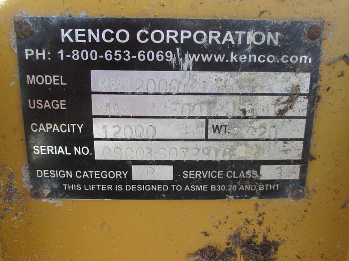 Used Kenco PH12000 Mechanical Pipe Hook