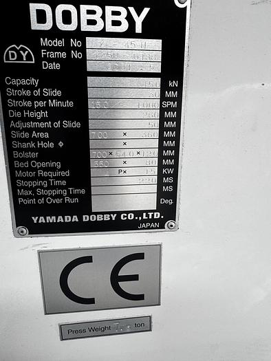 Usato Pressa meccanica YAMADA 45 ton