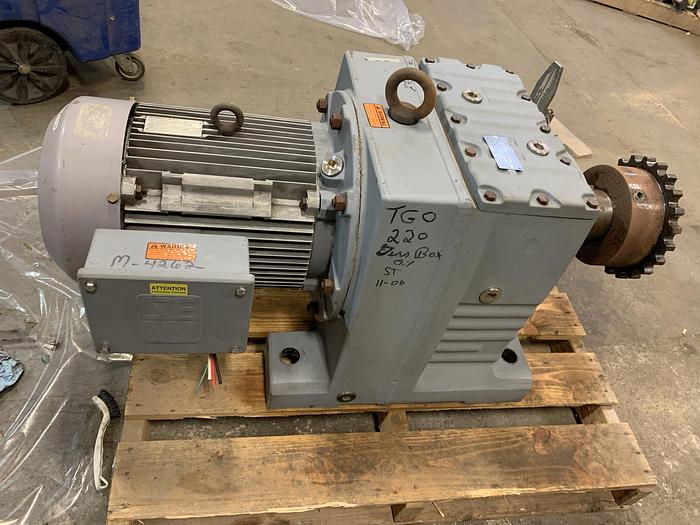 Used 11 RPM 20HP gear motor,