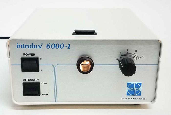 Used Intralux 6000-1 Light Source Microscope Fiber Optic Illuminator NEW Lamp 4986