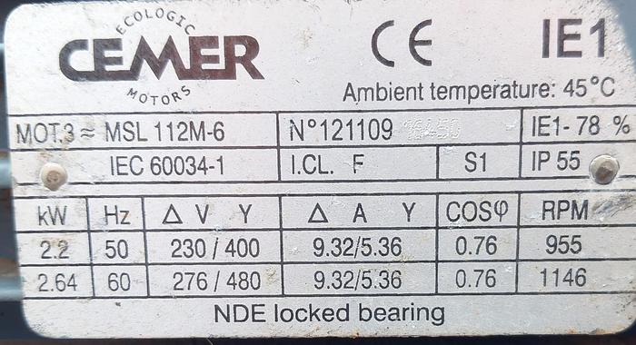 Usado Transportador de rosca / sem-fim de 3,5 metros