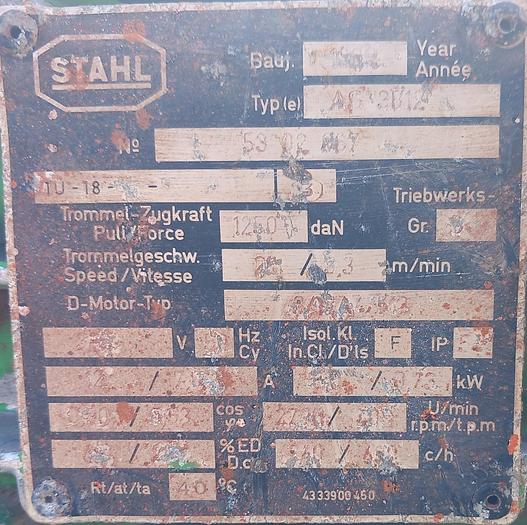 Usado GUINCHO STAHL de 5 ton