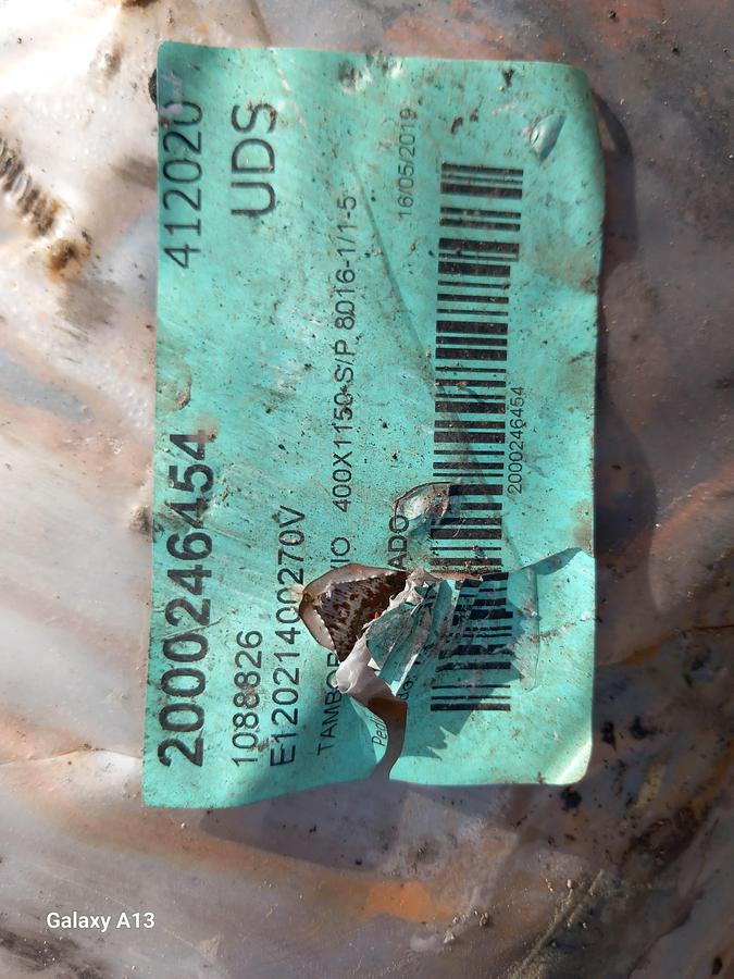 Used Tambor de acionamento com banda de rodagem ranhurada 400 x 1150