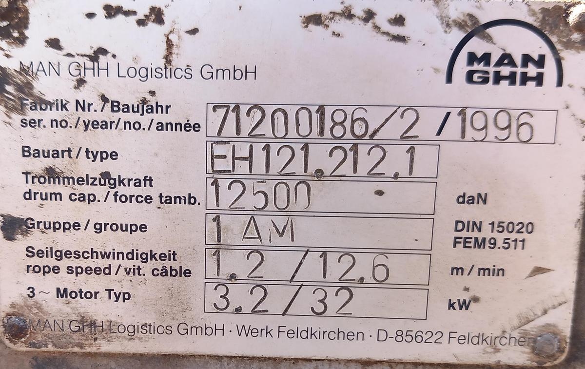 Used Guincho MAN GHH 12,5 Tn