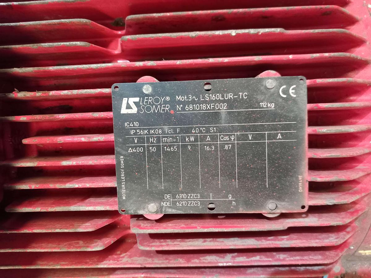 Used Motor elétrico industrial LEROY SOMER LS160LUR-TC