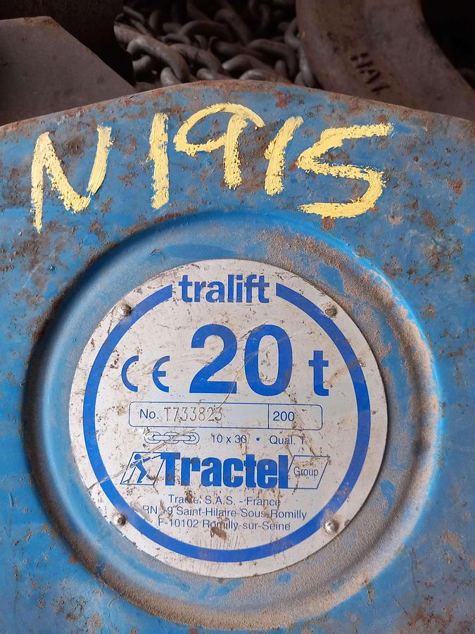 Used Guincho manual Tractel 20Tn