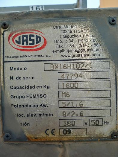 Used Guincho JASO de 1,6 ton para ponte rolante