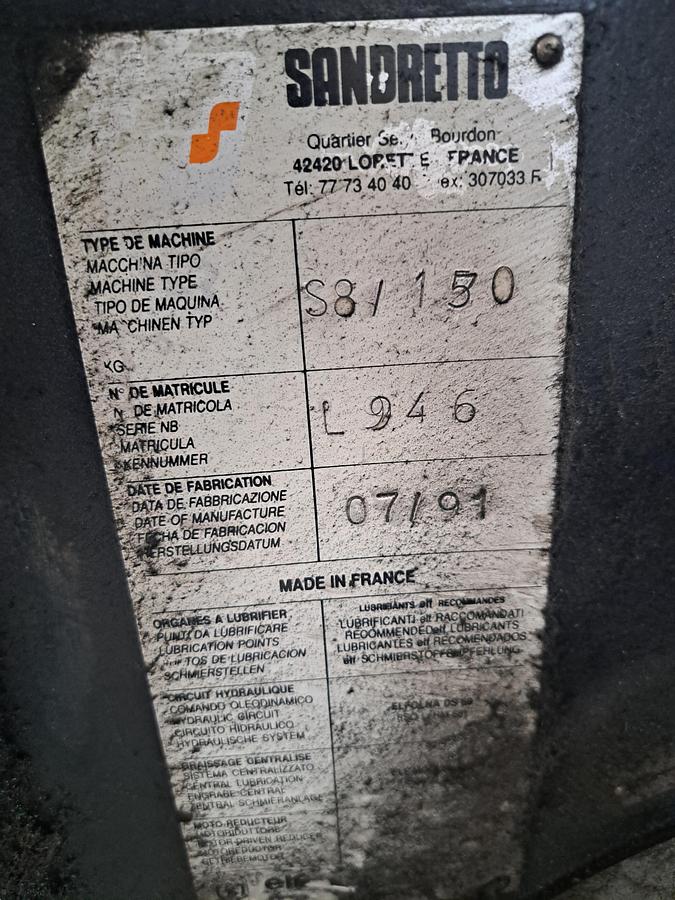 Used 1991 SANDRETTO EUROMAP 612-150 Serie Otto 150 S8 150