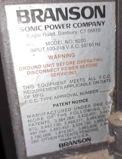 Usado Máquina de soldar plástico BRANSON 8400