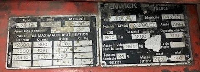 Usado Paleteira elétrica Fenwick XG12