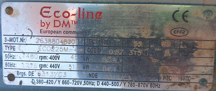 Used  Ventilador com Motor de 45kw