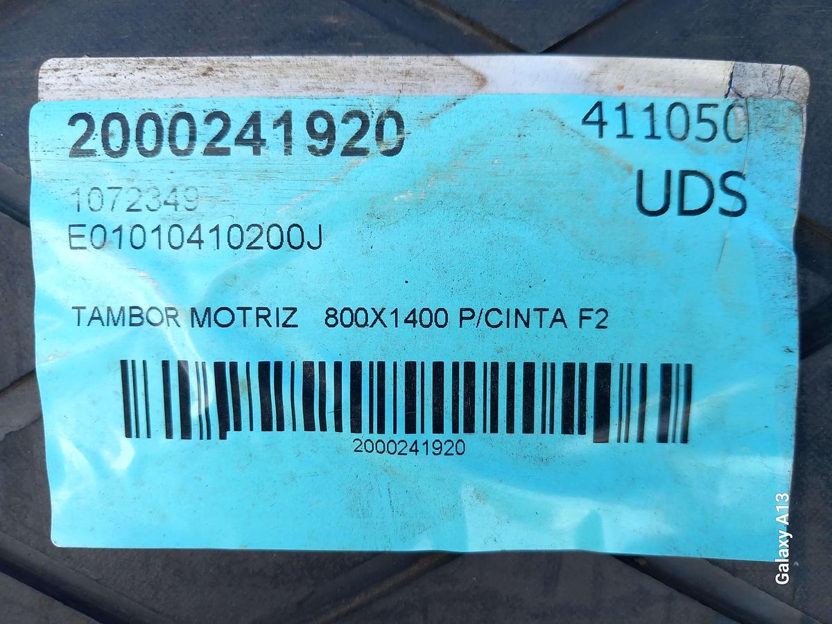 Used Tambor de acionamento emborrachado nervurado 800 x 1400