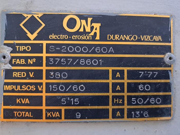 Used Eletroerosão ONA Poli-Spark S-2000