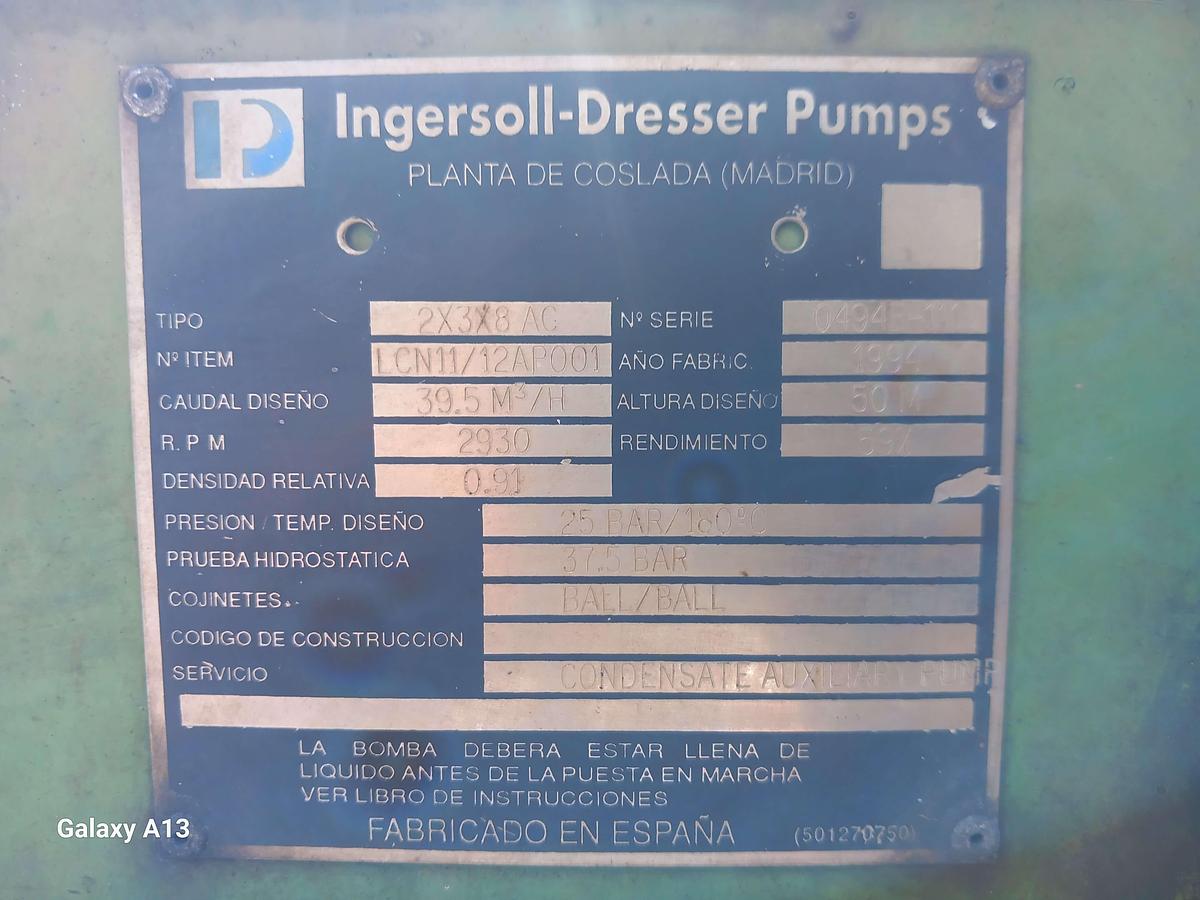 Used 1994 Motor com bomba Ingersoll-dresser pumps 14 CV