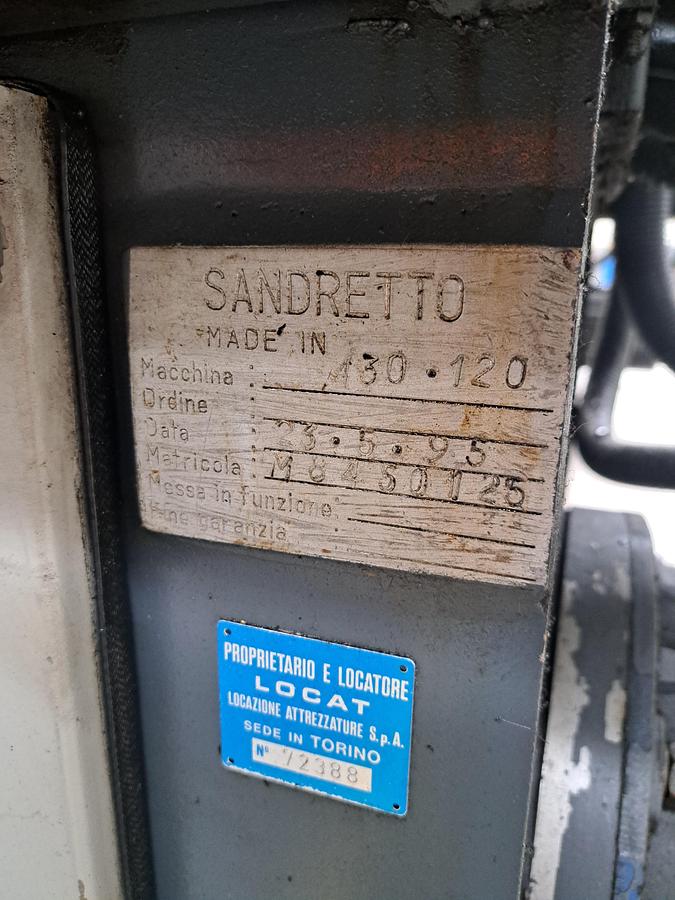 Used 1995 SANDRETTO EUROMAP 430-120 Serie Otto 120