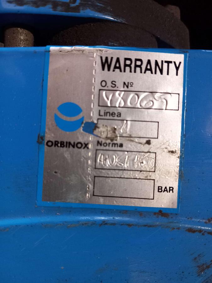 Used Válvula borbole pneumática Orbinox DN-300