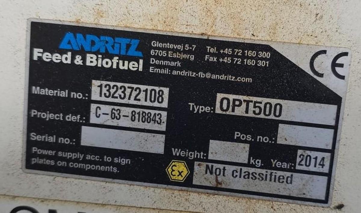 Used Moinho industrial de martelos Andritz OPT500