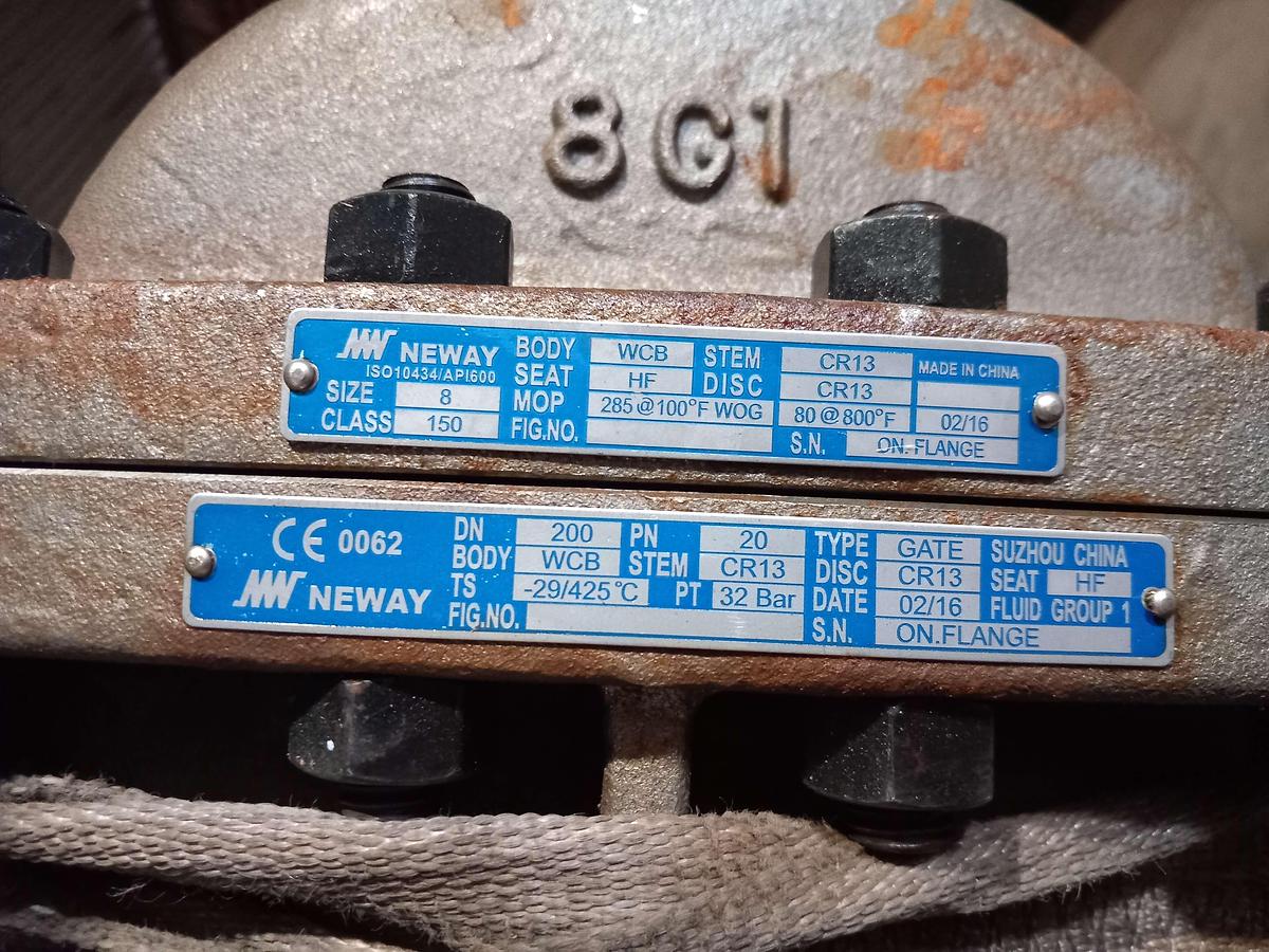 Used 2016 Neway Valve WCB DN-200