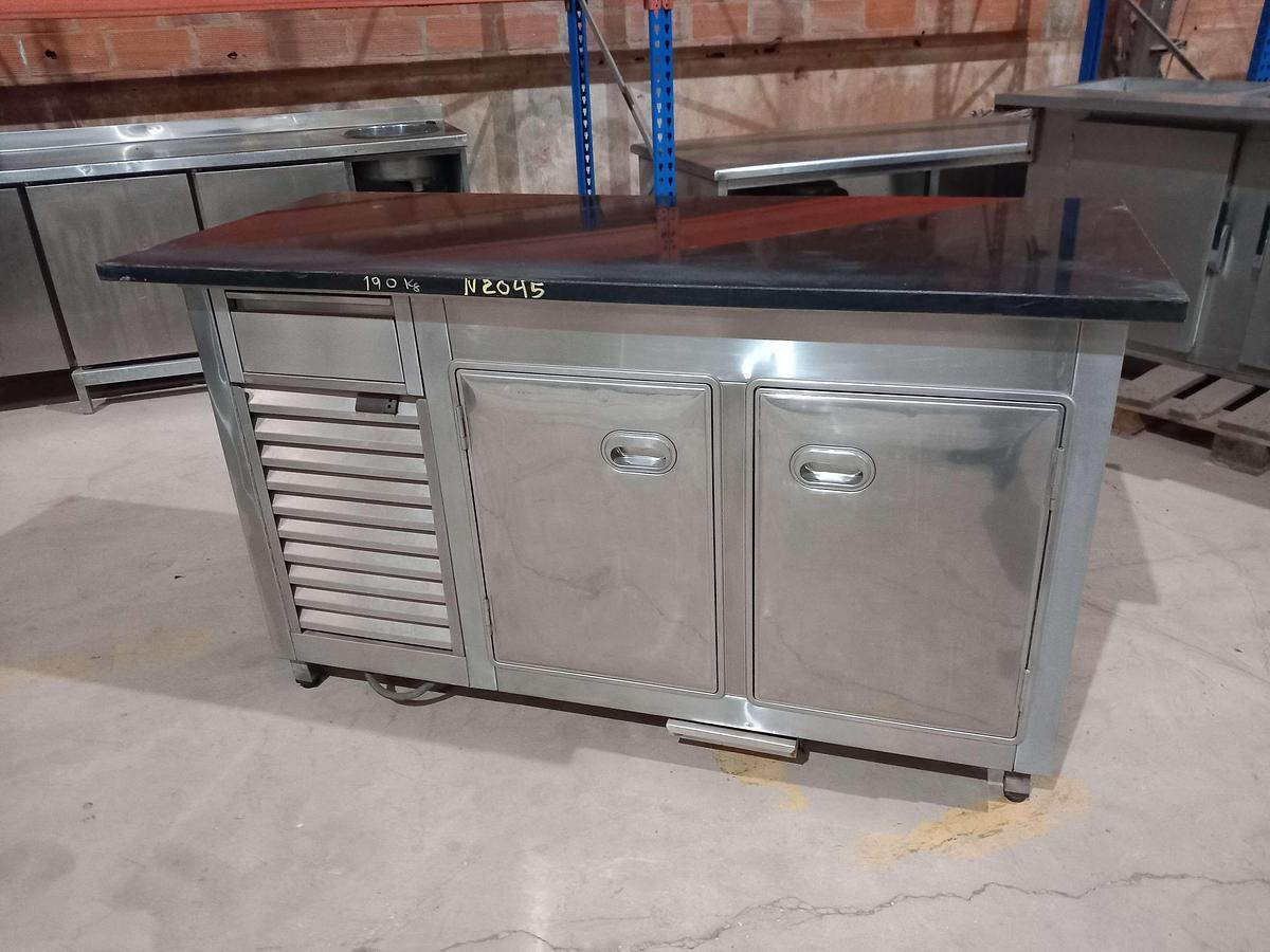 Used Arca de frio com pedra marmore