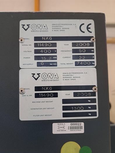 Used Electroerosão ONA NX6