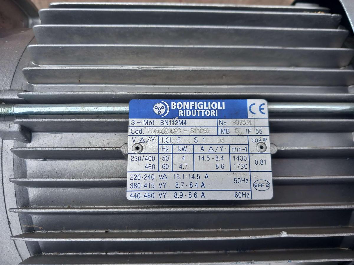 Used Motor com caixa redutora Bonfiglioli 307 L4FPP112GOALH