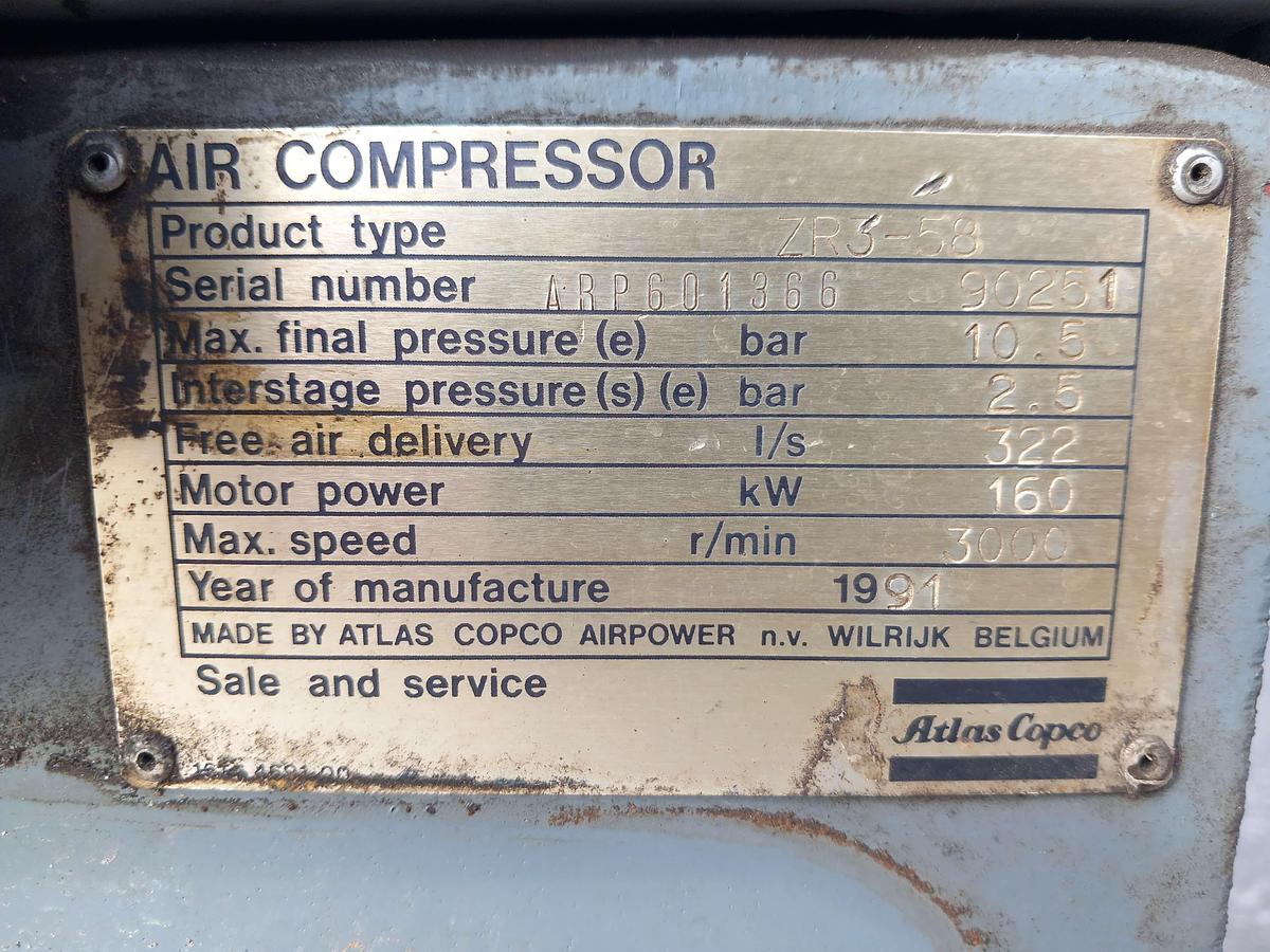Used Compressor Atlas Copco ZR3