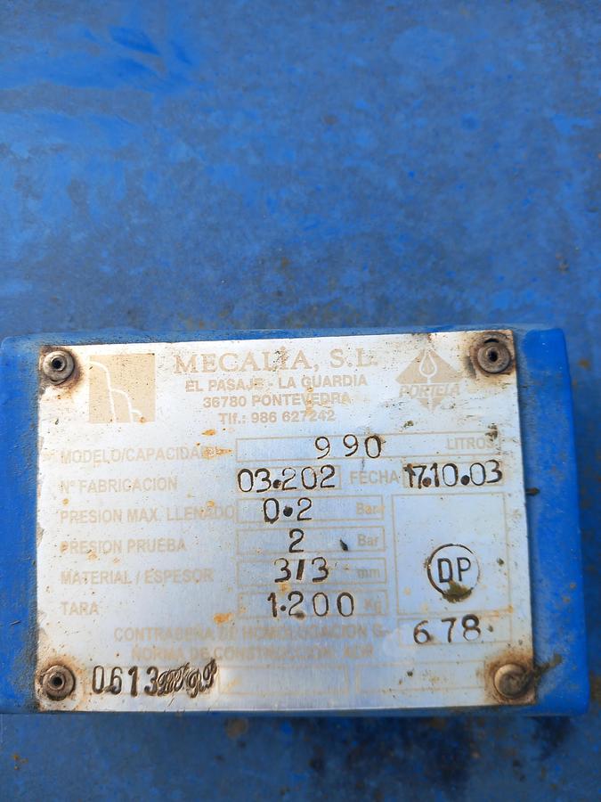 Used Reservatório de ferro para combustivel Mecalia