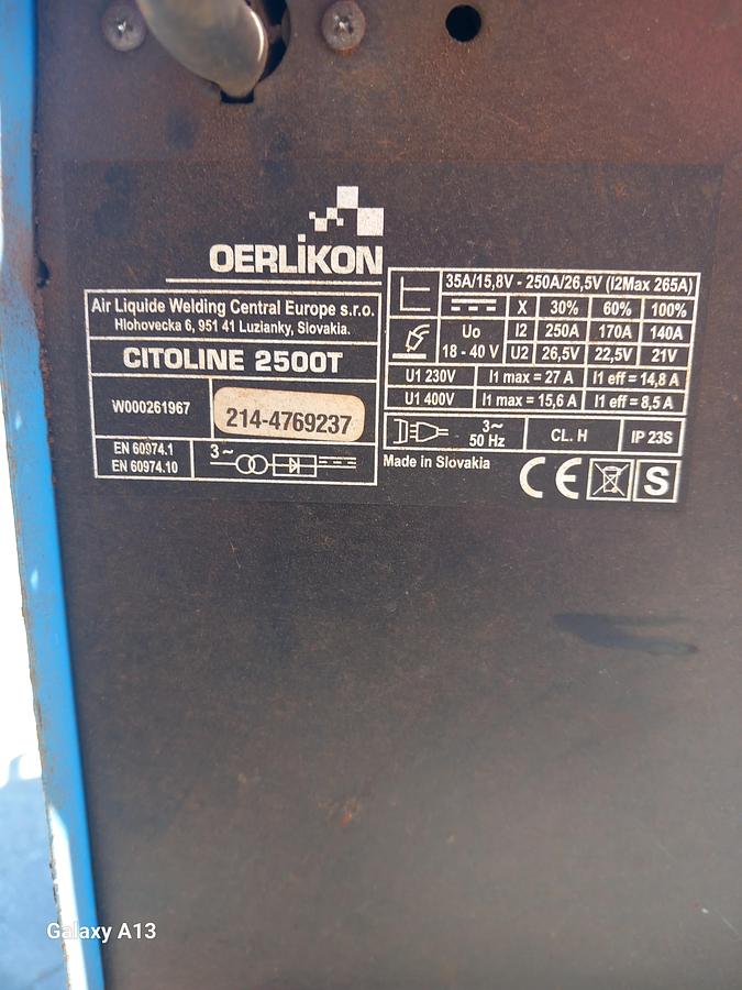 Used Máquina de soldar Oerlikon Citoline 2500T