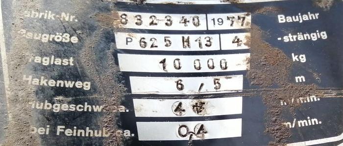 Usado Ponte rolante TEGOPI com guincho DEMAG de 10 ton 14 metros