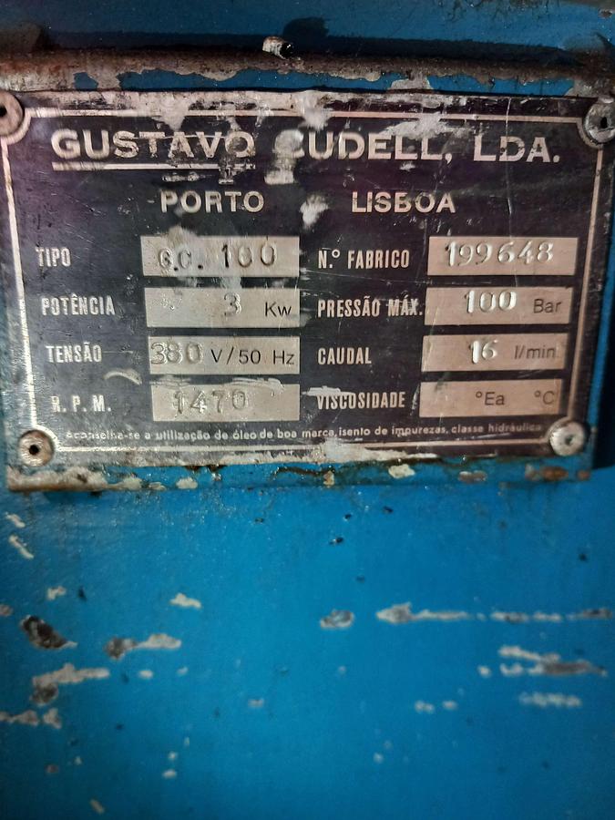 Used Centralina Hidráulica Gustavo Cudell G C 100